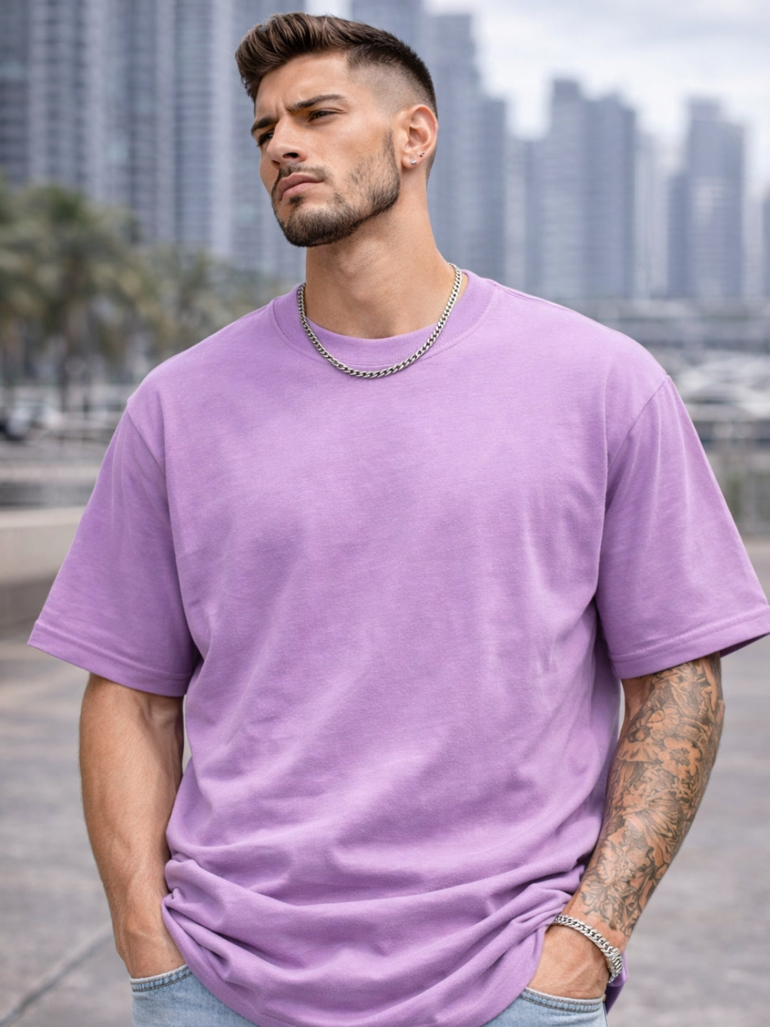 Ethereal Wings Oversized T-Shirt – Lavender Luxury Streetwear Tee