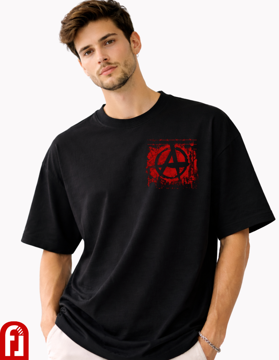Devil in the Streets Oversized T-Shirt – Black Luxury Streetwear (Front & Back Print)