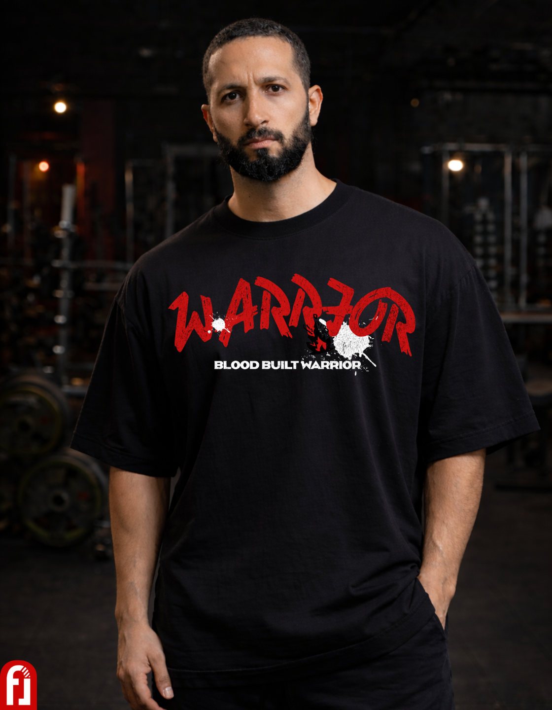 Men’s Warrior Oversized T-Shirt 240 GSM | Premium 100% Cotton Gym & Streetwear Tee