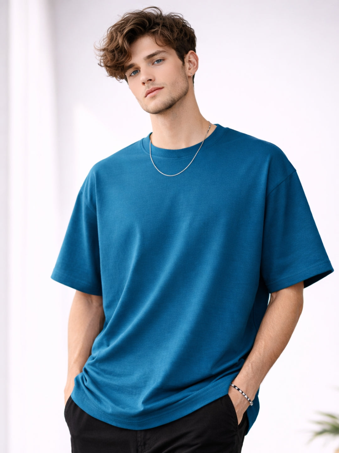Azure Essential Oversized T-Shirt – Premium Minimal Luxury Tee