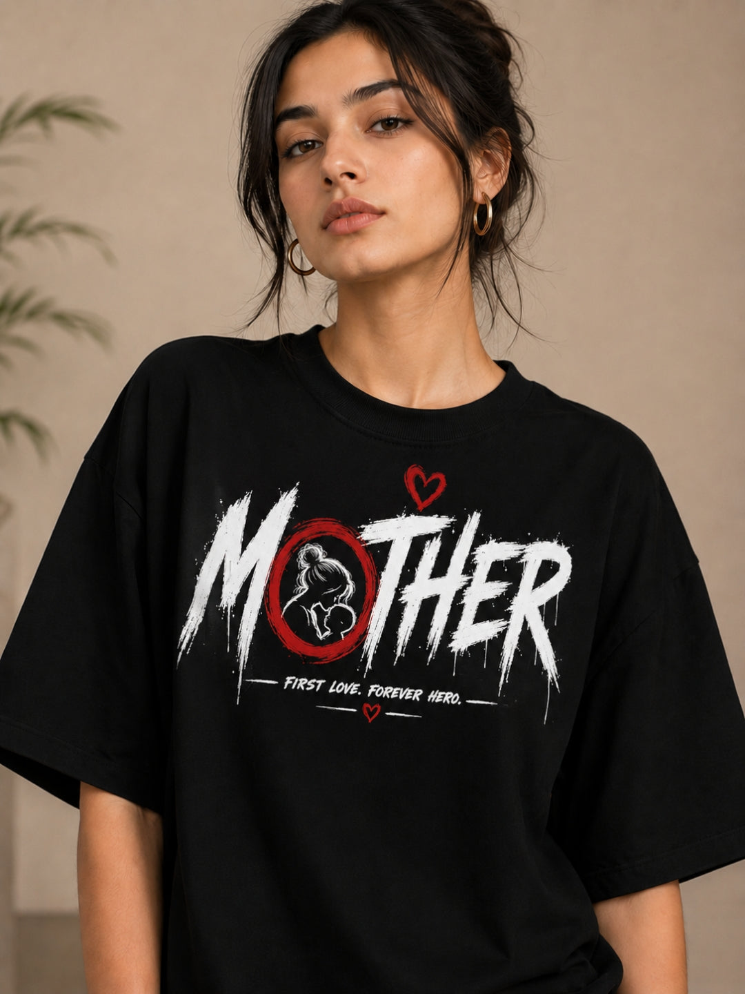 Mother Oversized Graphic T-Shirt | 240 GSM Heavy Cotton | FRESHLOOMS