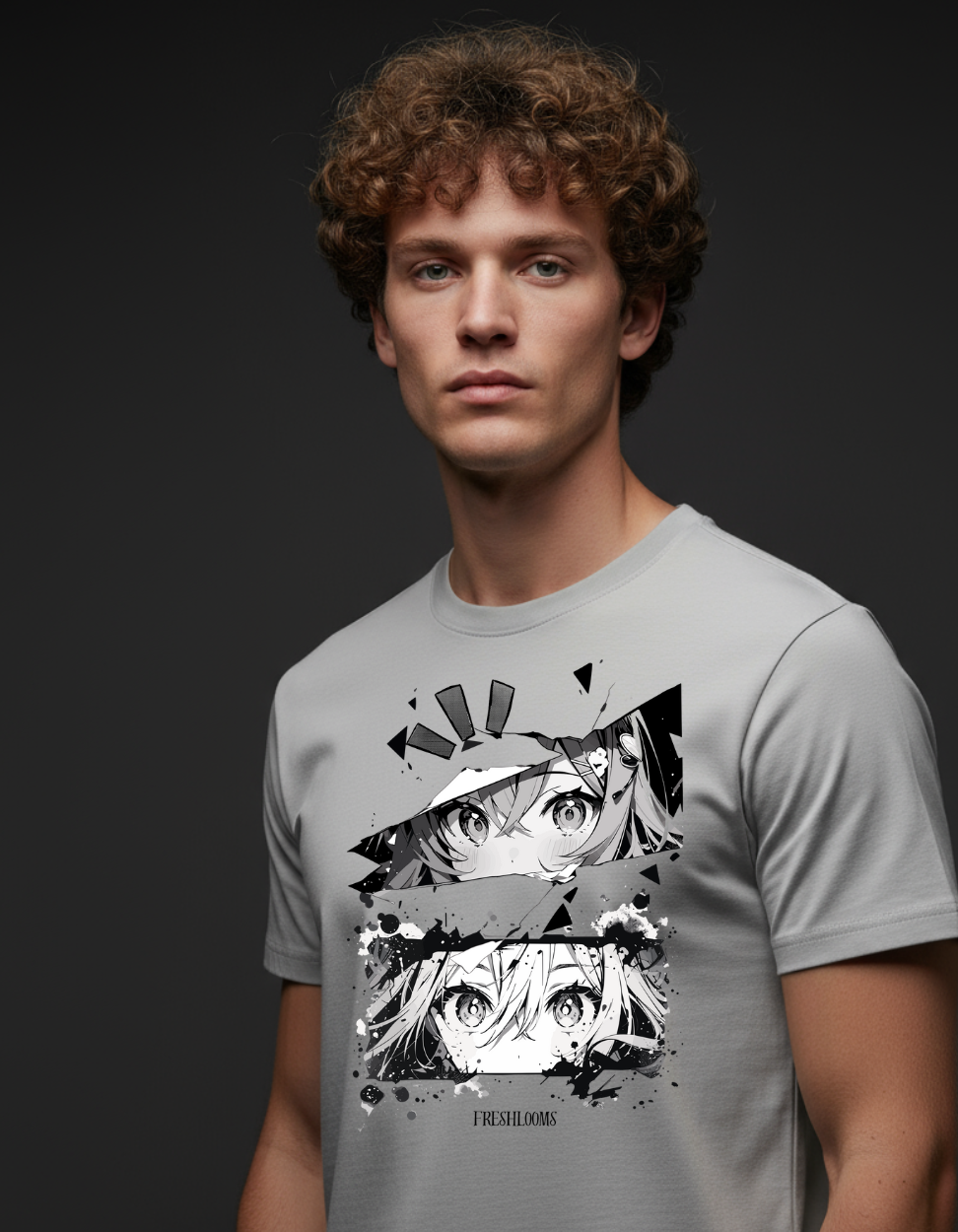 Freshlooms Anime Eye Graphic T-Shirt – Japanese Manga Streetwear Design
