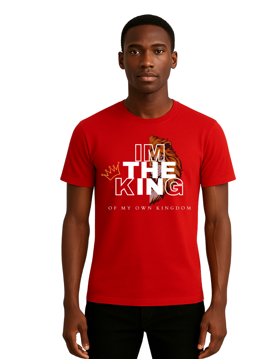 I’m the King Lion Graphic T-Shirt – Red
