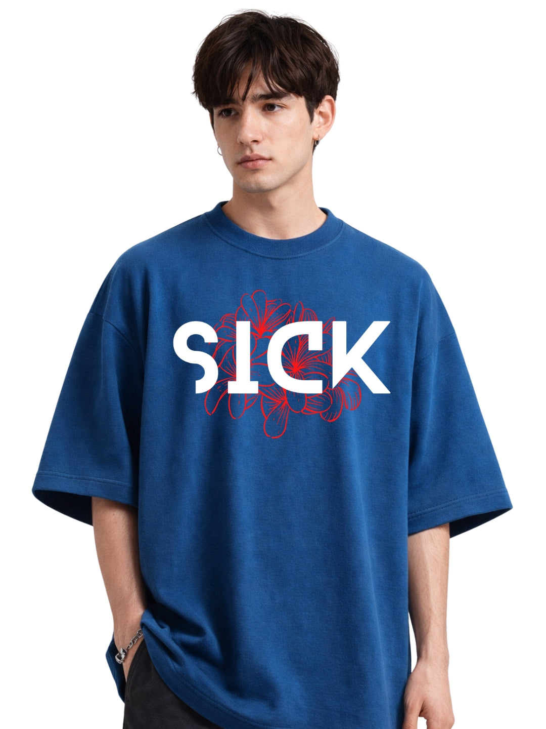 SICK Floral Oversized T-Shirt – Premium Streetwear Fit