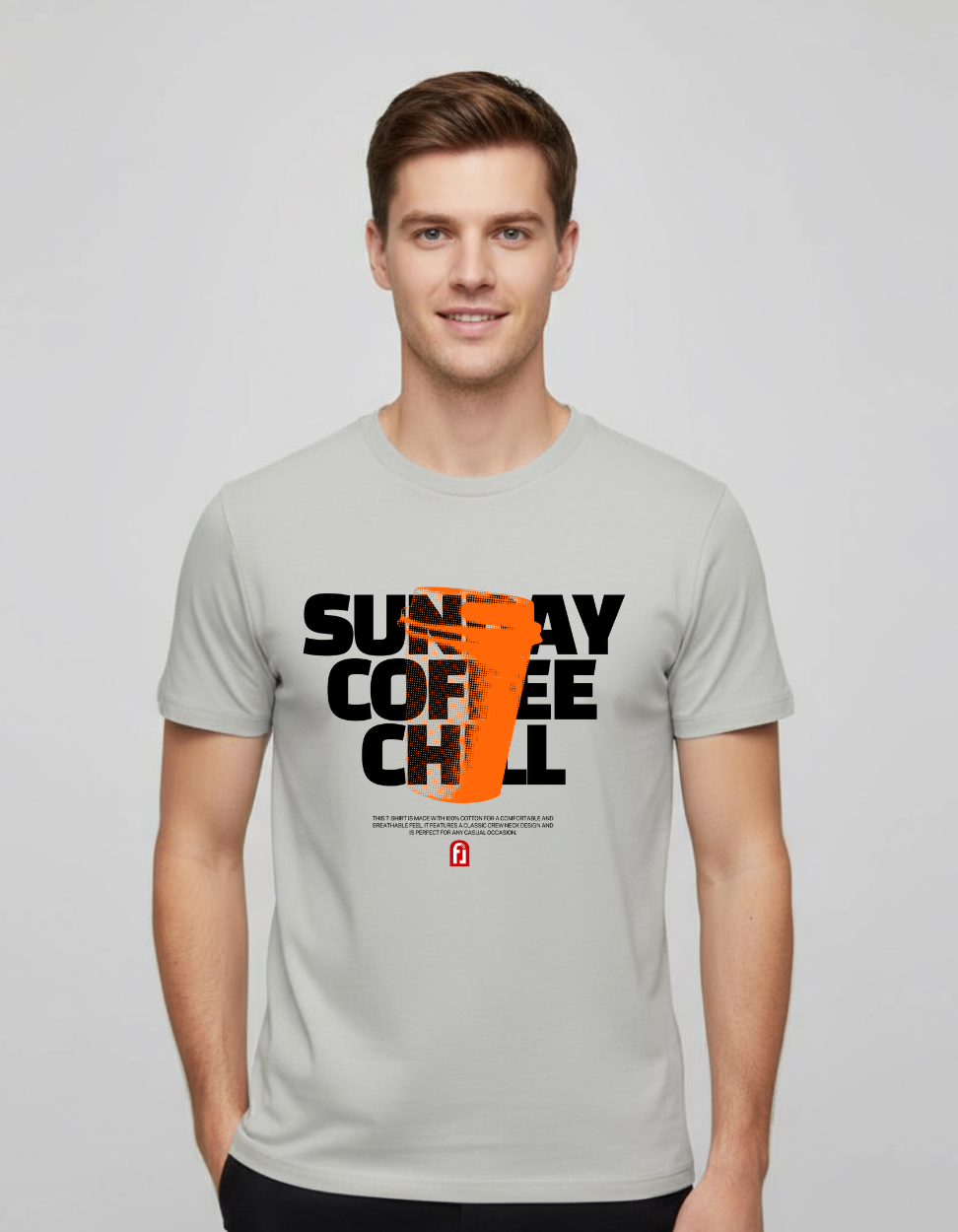 Sunday Coffee Chill T-Shirt for Men | Casual Graphic Tee by Freshlooms