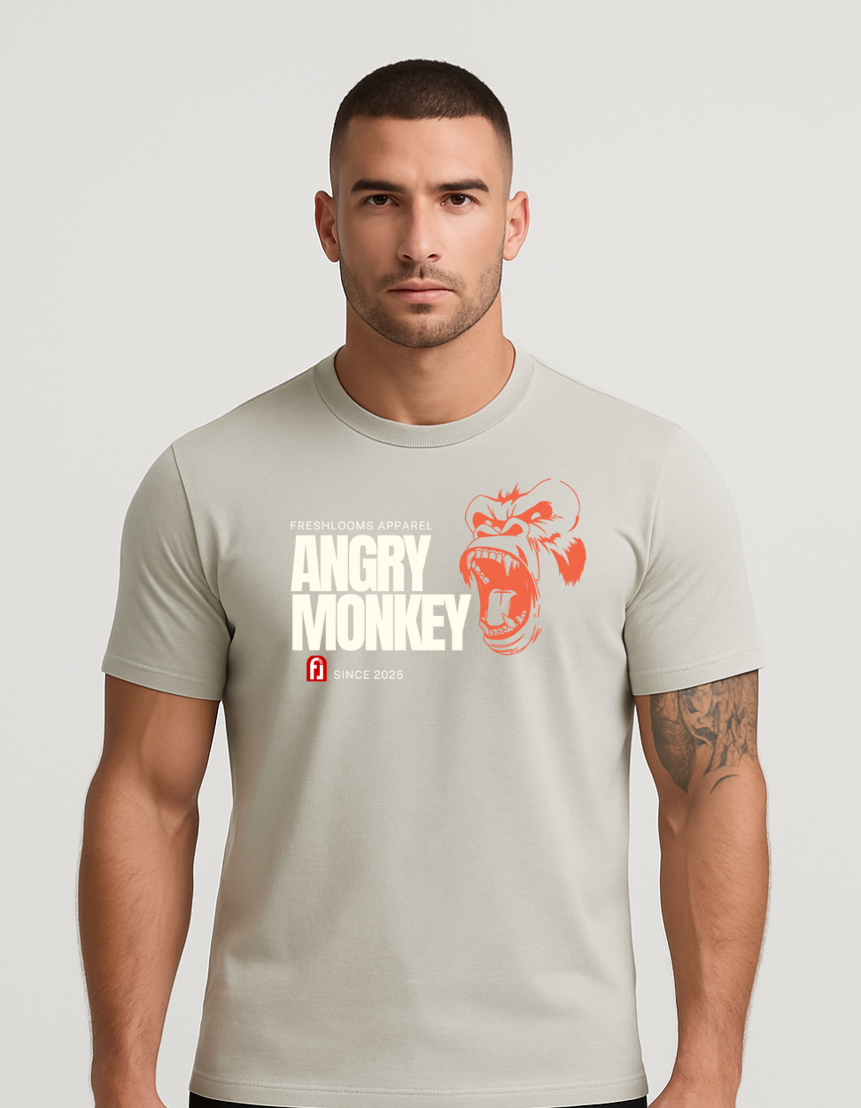 Angry Monkey Graphic T-Shirt for Men | Bold Streetwear by Freshlooms Apparel