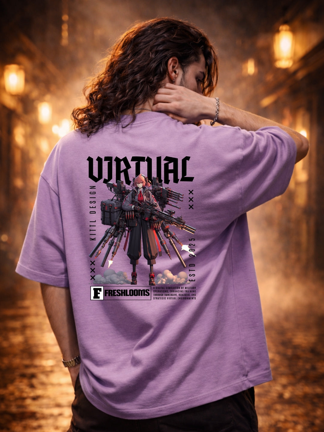 Freshlooms “Virtual Assassin” Oversized T-Shirt | 240 GSM Premium Cotton Streetwear