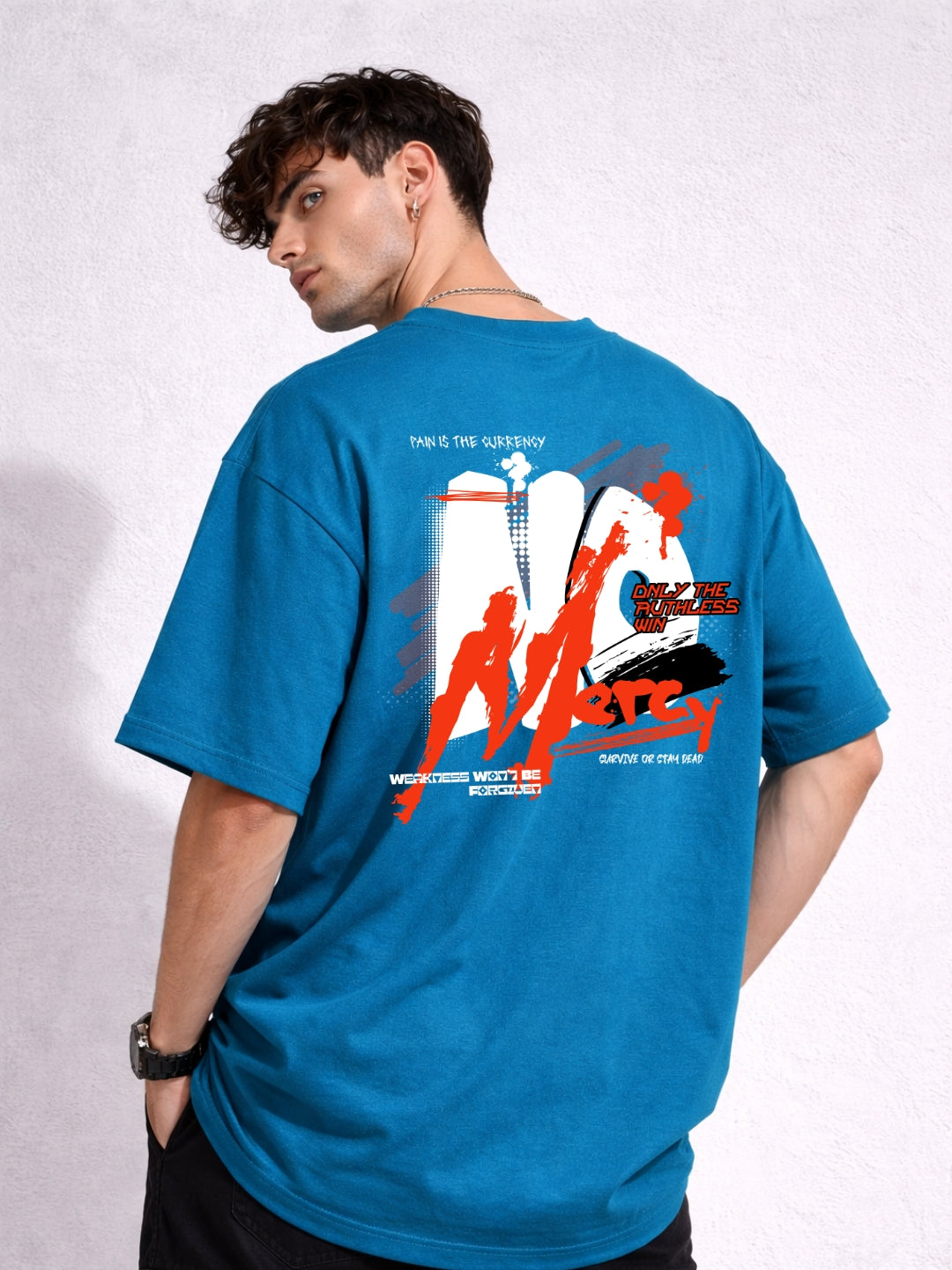No Mercy Back-Print Oversized T-Shirt | Premium Streetwear Fit