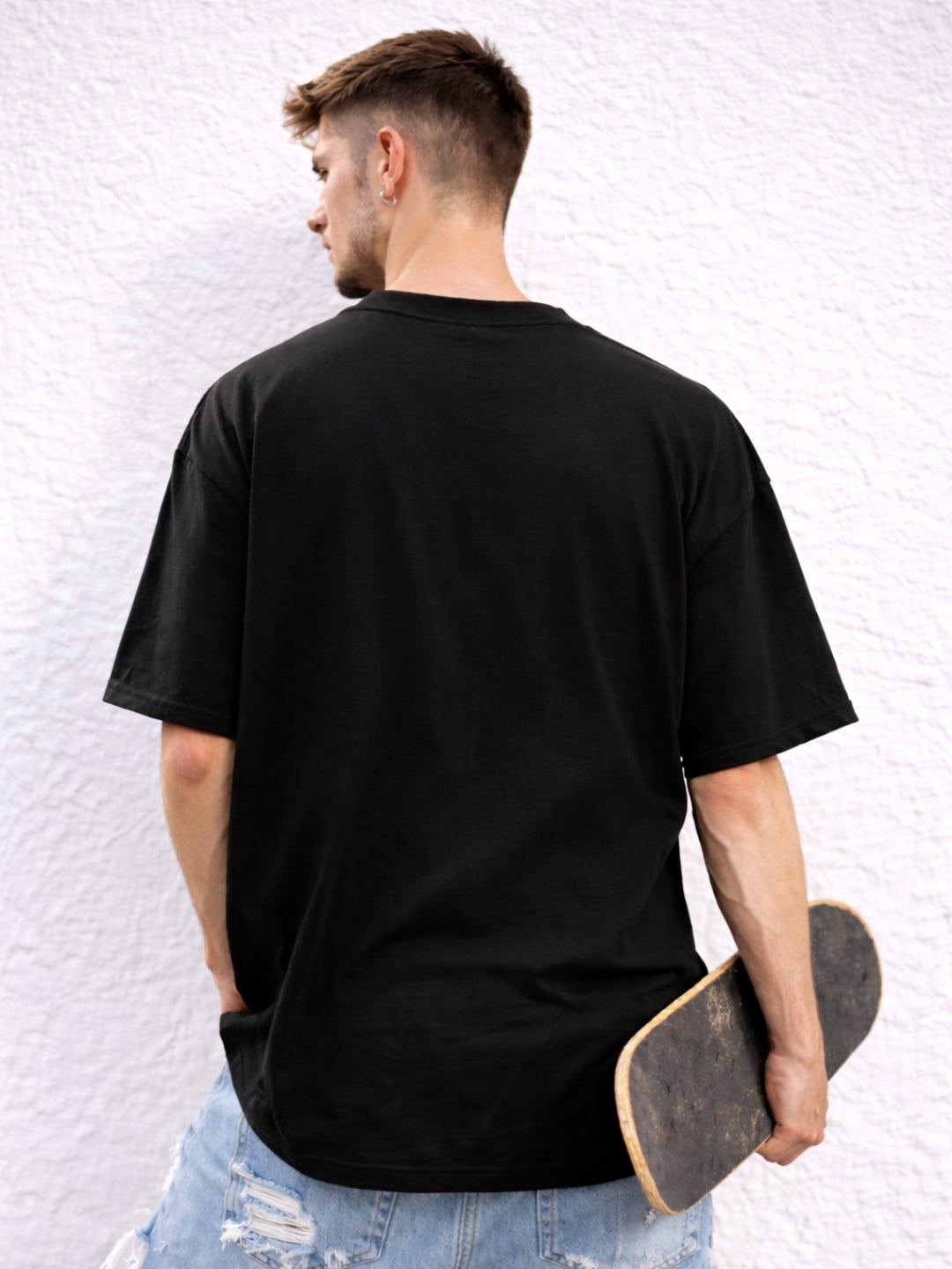 Freshlooms Skate Or Die Oversized T-Shirt for Men | 240 GSM Premium Cotton | Streetwear Graphic Tee