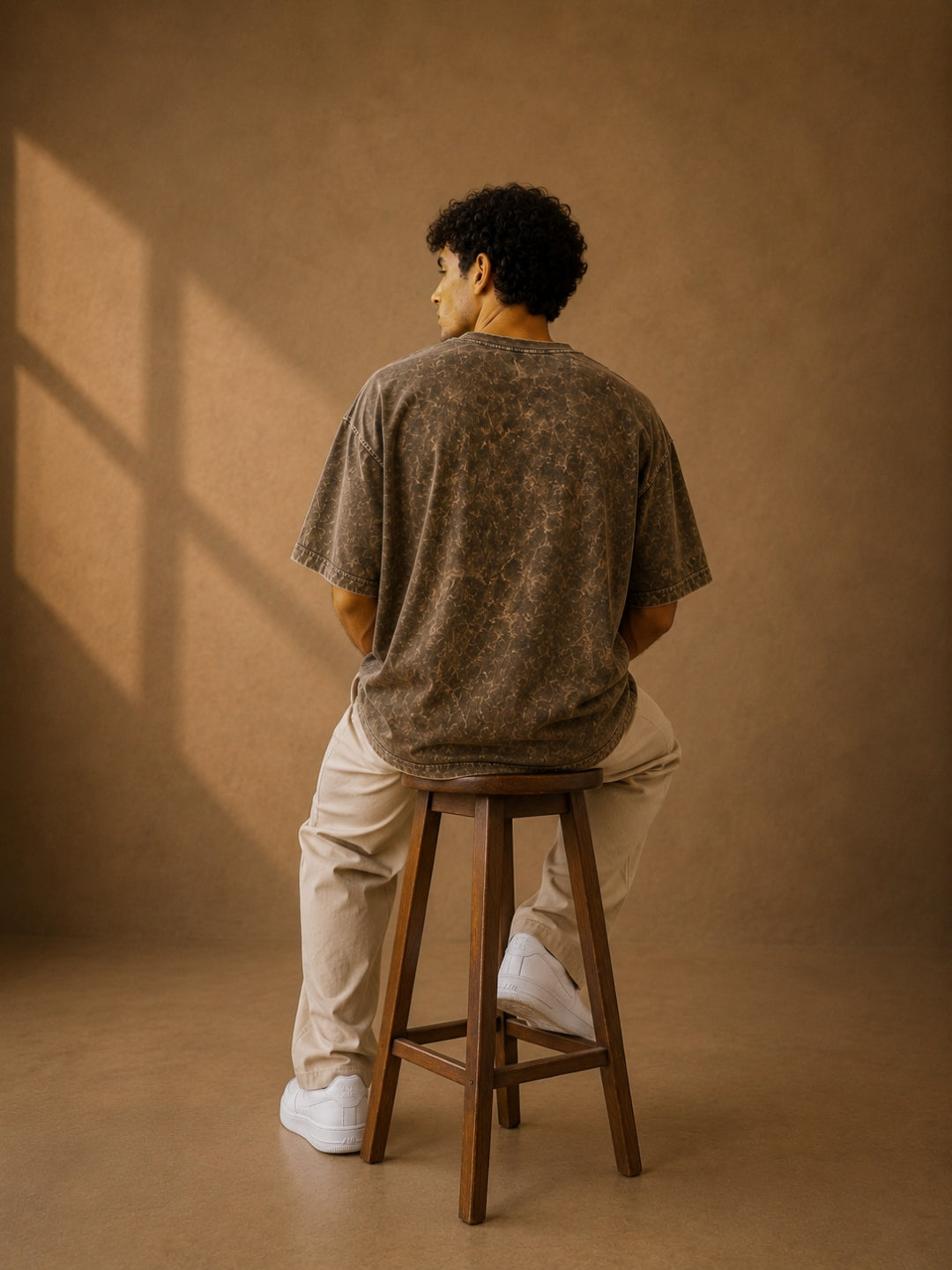 Freshlooms “PAIN” Oversized Acid Wash T-Shirt – Olive