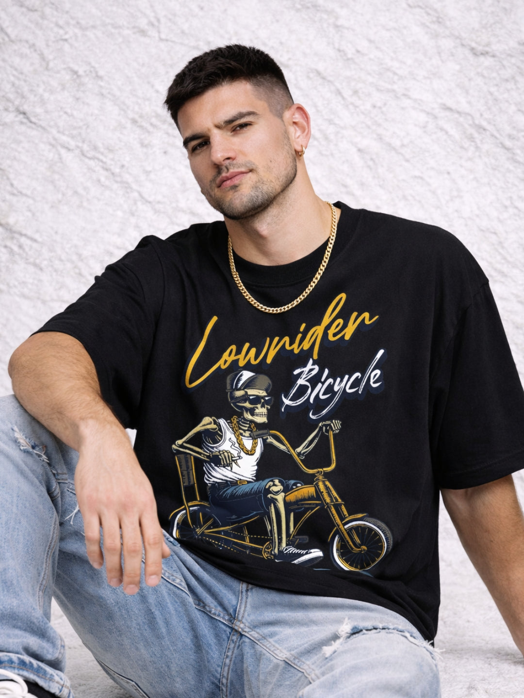 Lowrider Bicycle Oversized Premium T-Shirt | Freshlooms Creations