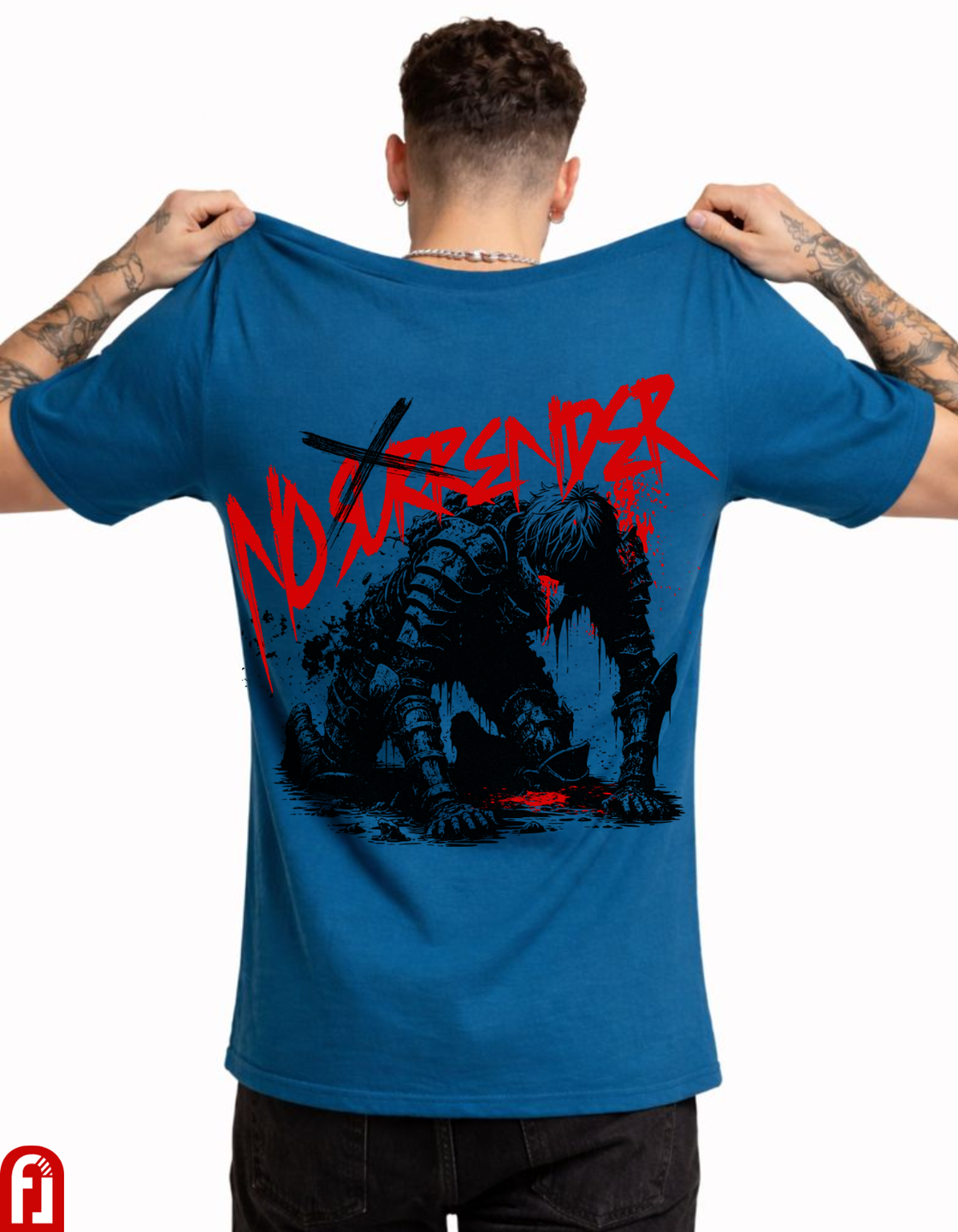 Men’s No Surrender  Oversized Graphic T-Shirt 240 GSM | Premium 100% Cotton Streetwear Back Print Tee