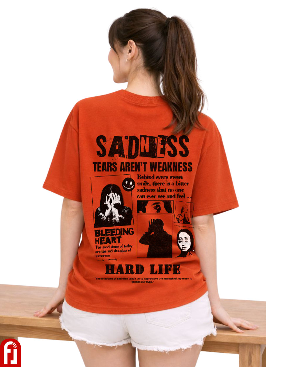 Freshlooms “Sadness Isn’t Weakness” Oversized T-Shirt – Hard Life Edition
