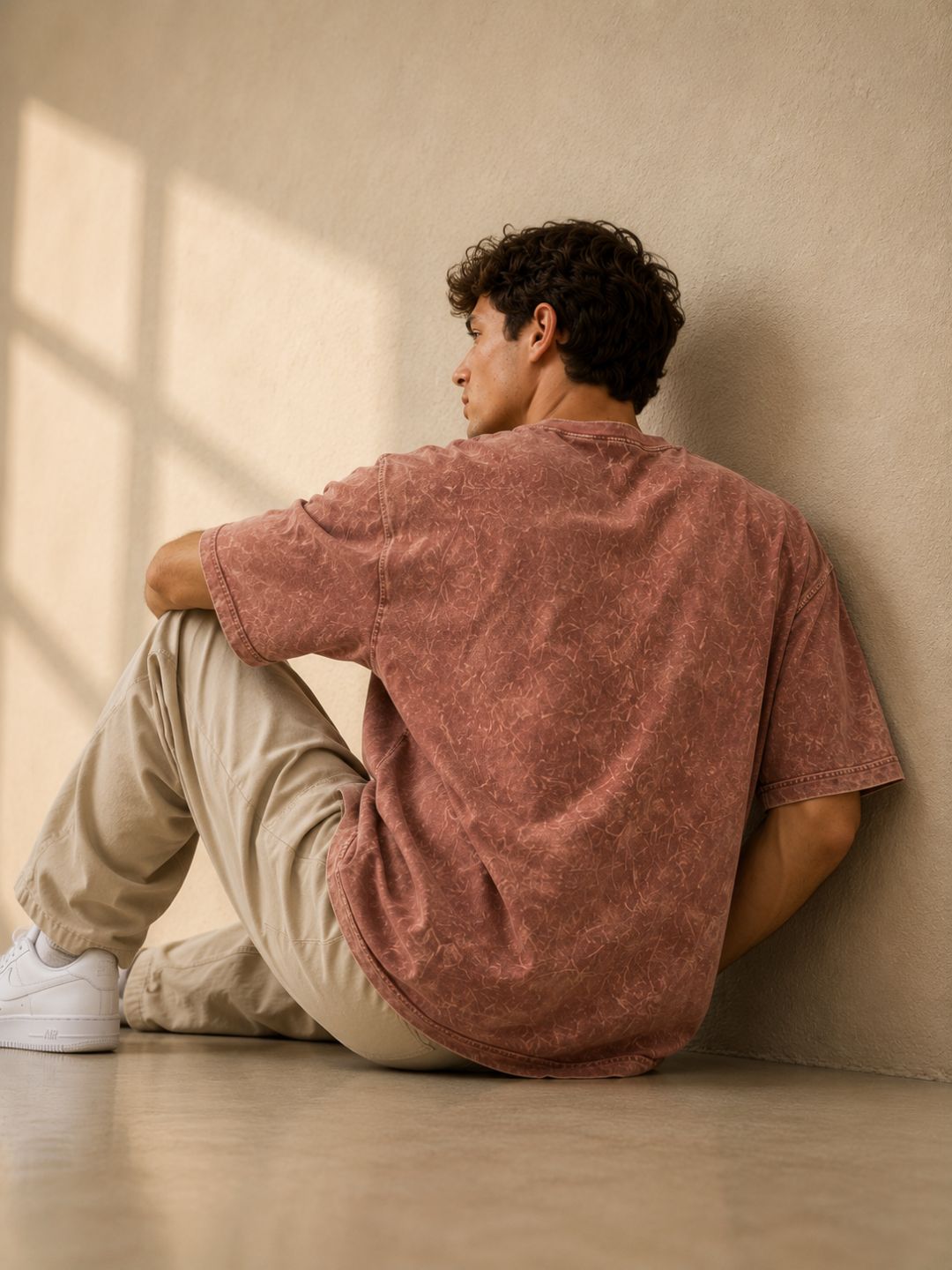 Freshlooms “PAIN” Oversized Acid Wash T-Shirt – Vintage Rose