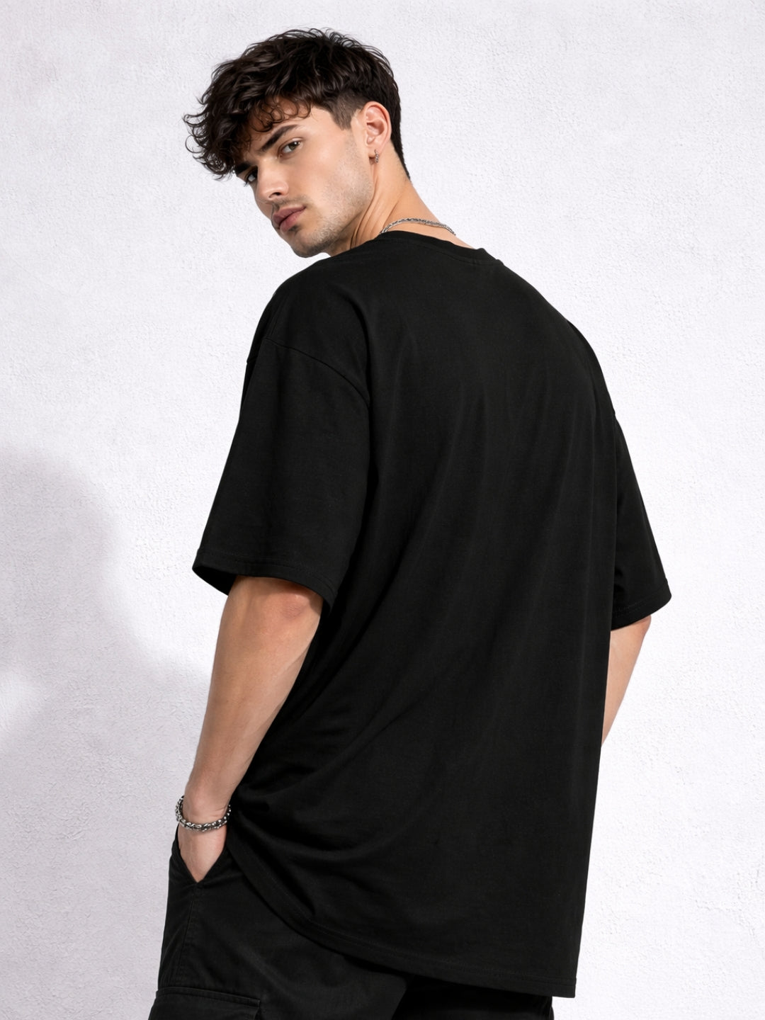 Freshlooms Men RAWBORN Print Oversized Cotton T-Shirt – Zero Fear Zone Streetwear Tee