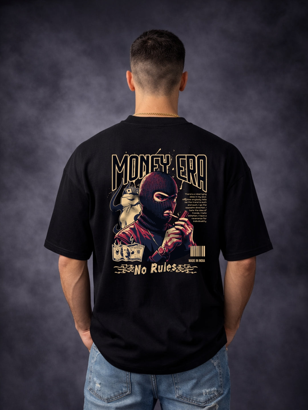 Money Era – No Rules Oversized Premium T-Shirt | Streetwear Edition