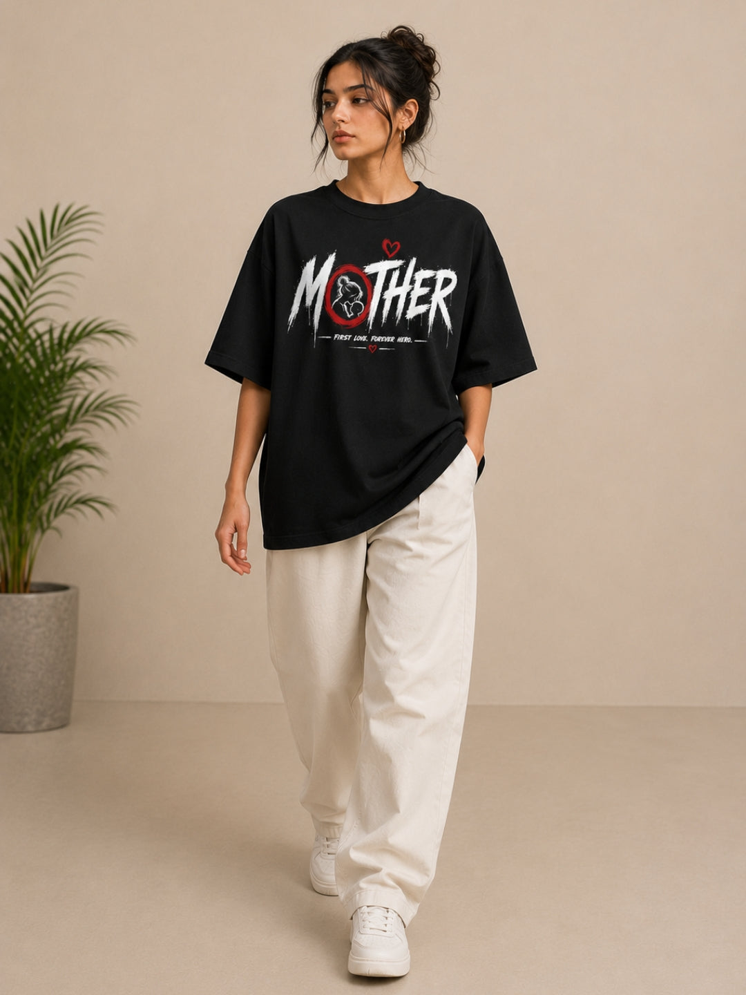 Mother Oversized Graphic T-Shirt | 240 GSM Heavy Cotton | FRESHLOOMS