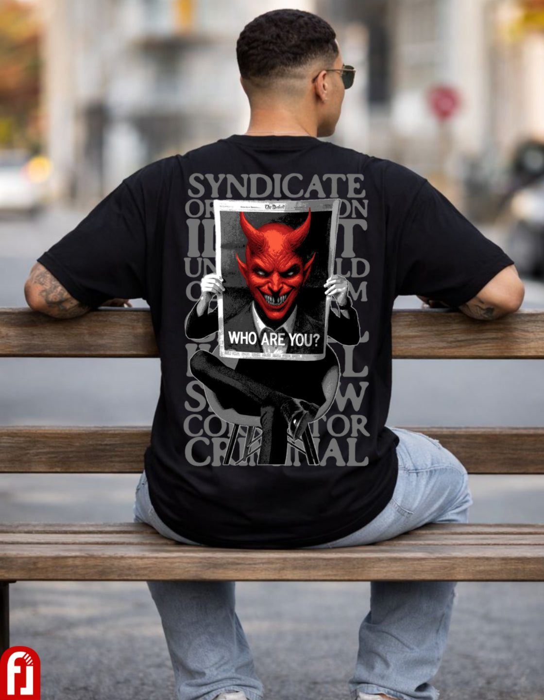 Syndicate WHO ARE YOU? Oversized Premium T-Shirt – Dark Syndicate Edition