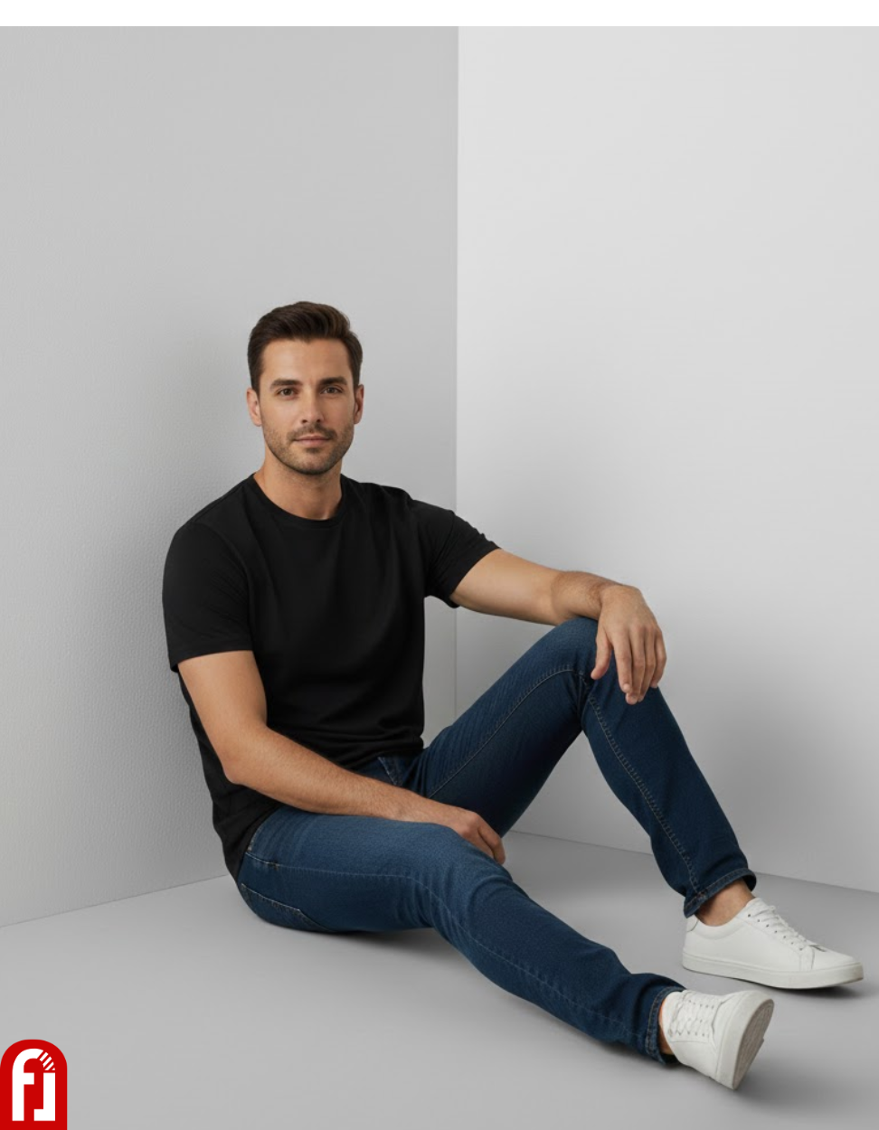 Men's Regular Fit Crew Neck T-Shirt – Classic Black