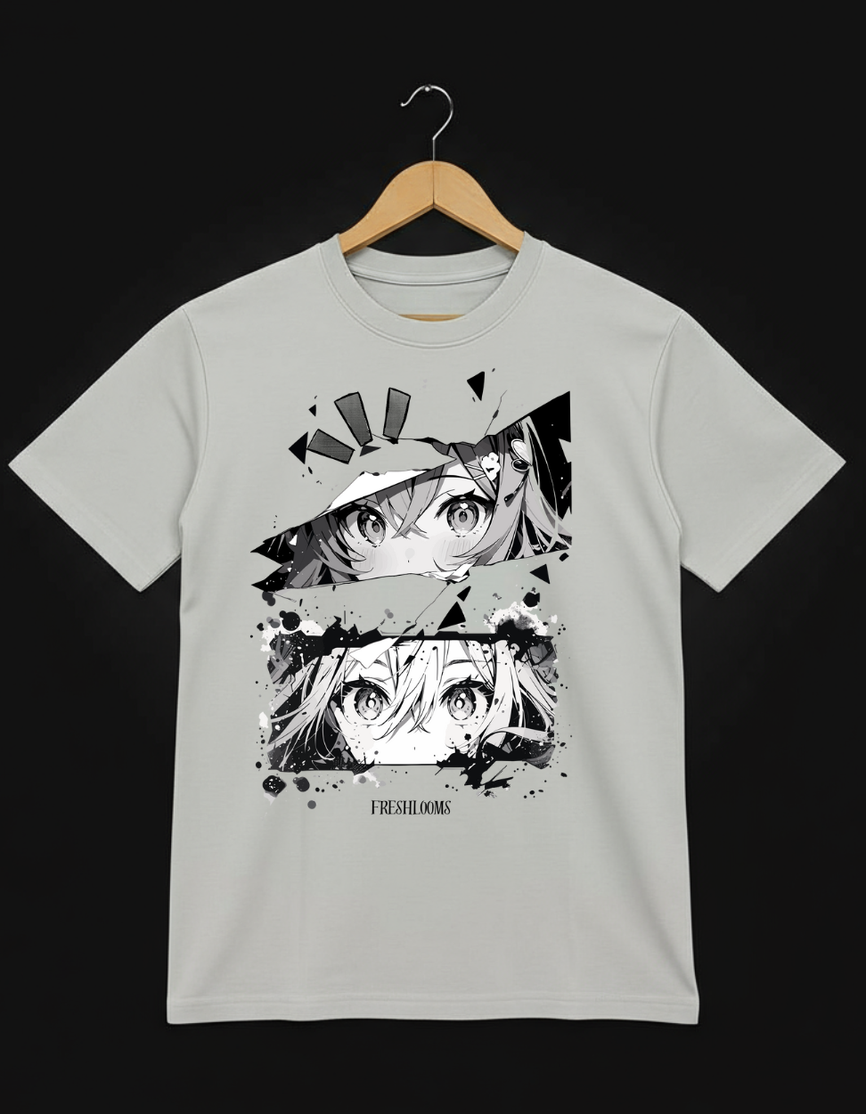 Freshlooms Anime Eye Graphic T-Shirt – Japanese Manga Streetwear Design