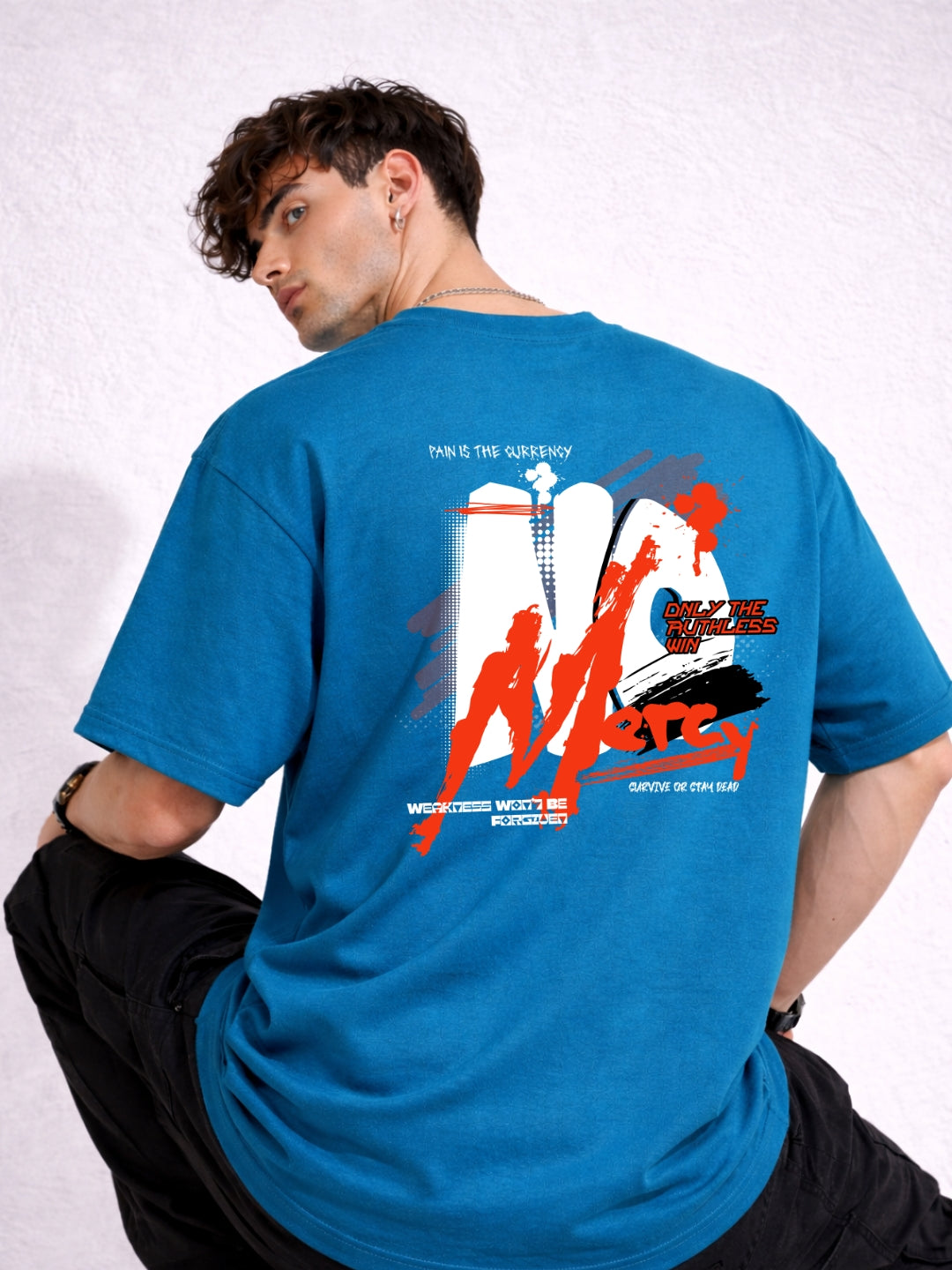 No Mercy Back-Print Oversized T-Shirt | Premium Streetwear Fit