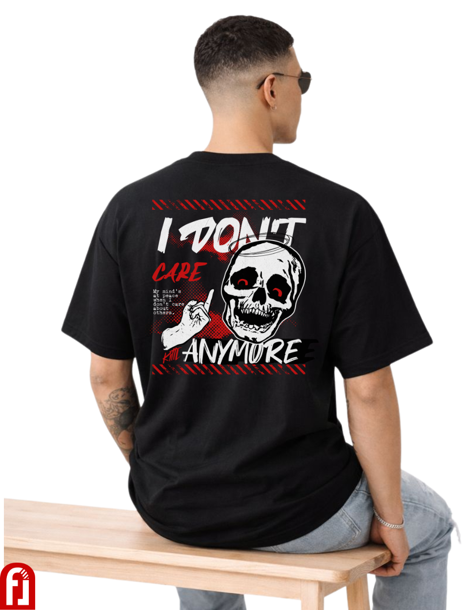 I Don’t Care Anymore – Oversized Premium Black Cotton T-Shirt | Streetwear Fit