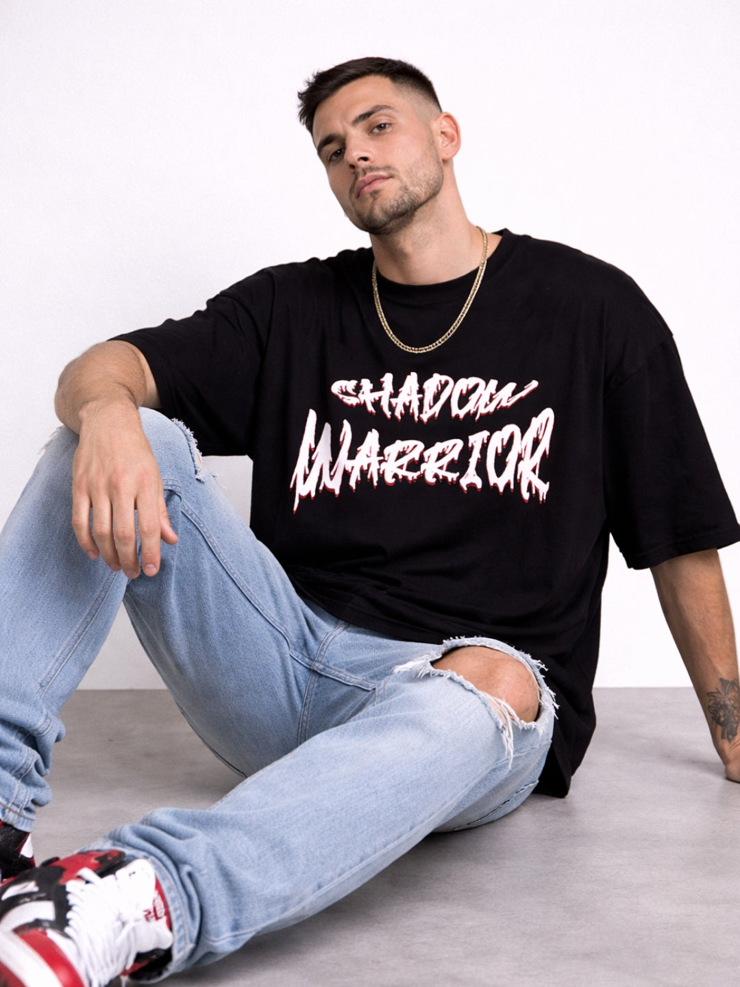 Freshlooms Shadow Maverick Oversized T-Shirt for Men | 240 GSM Premium Cotton