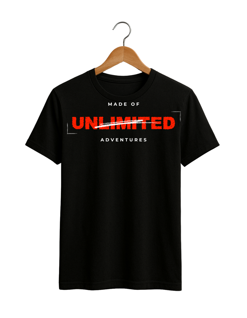 Unlimited Adventures Black Graphic T-Shirt for Men – Bold Streetwear Tee