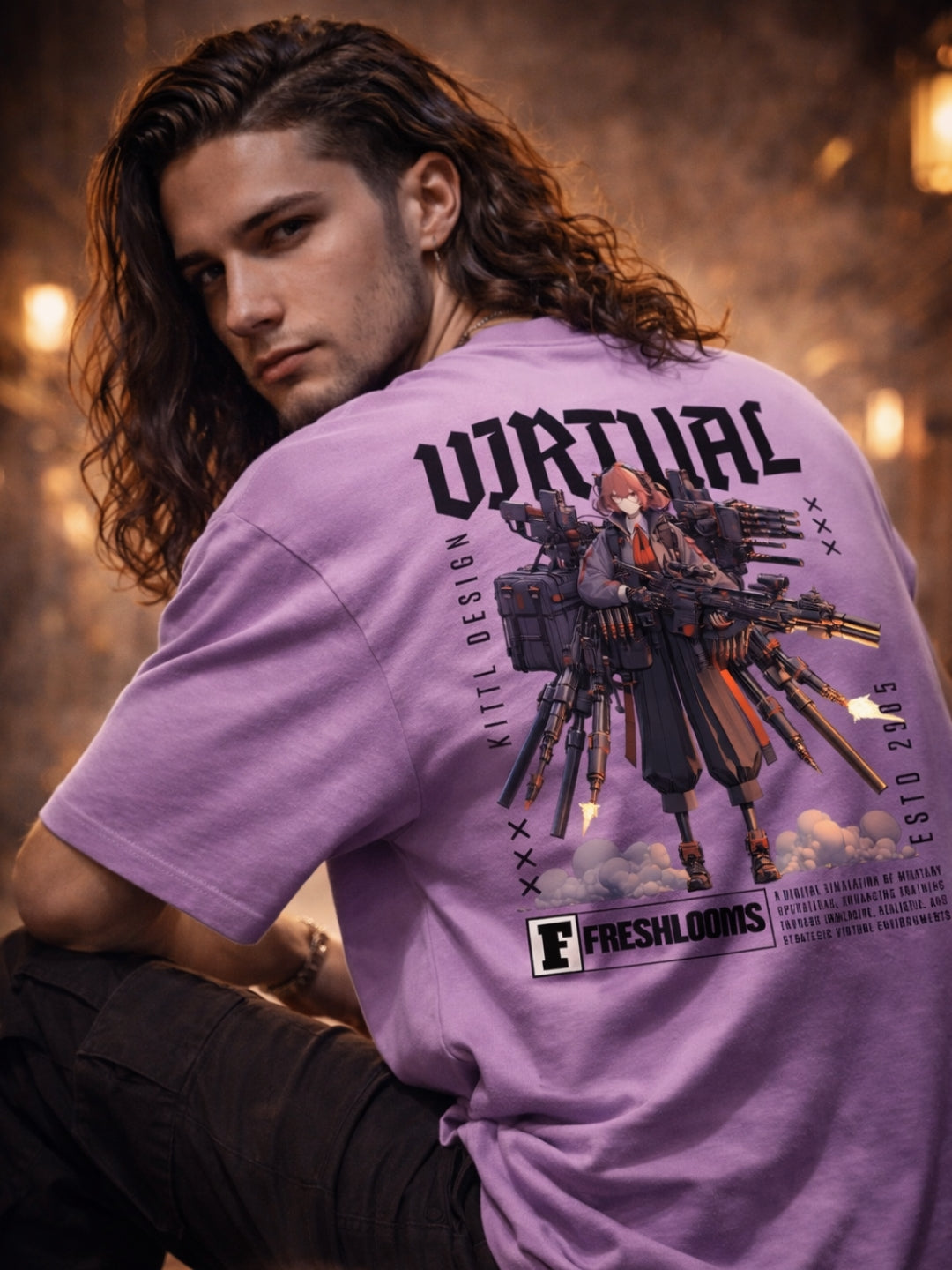 Freshlooms “Virtual Assassin” Oversized T-Shirt | 240 GSM Premium Cotton Streetwear