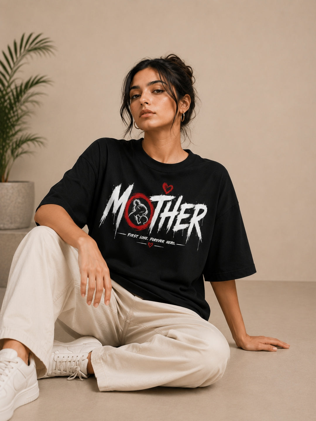 Mother Oversized Graphic T-Shirt | 240 GSM Heavy Cotton | FRESHLOOMS