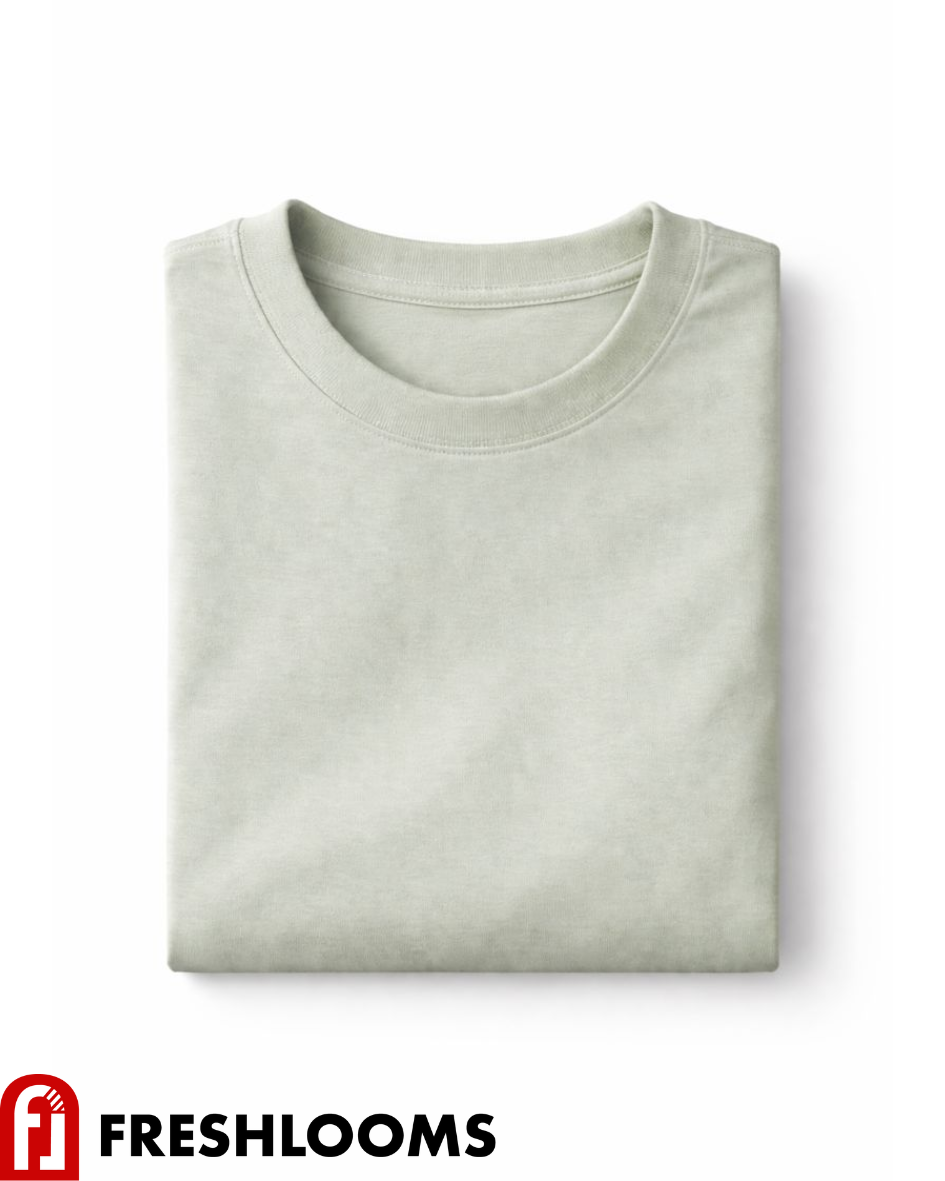 Freshlooms Solid Regular-Fit T-Shirt | Premium Cotton | Minimal Everyday Essential