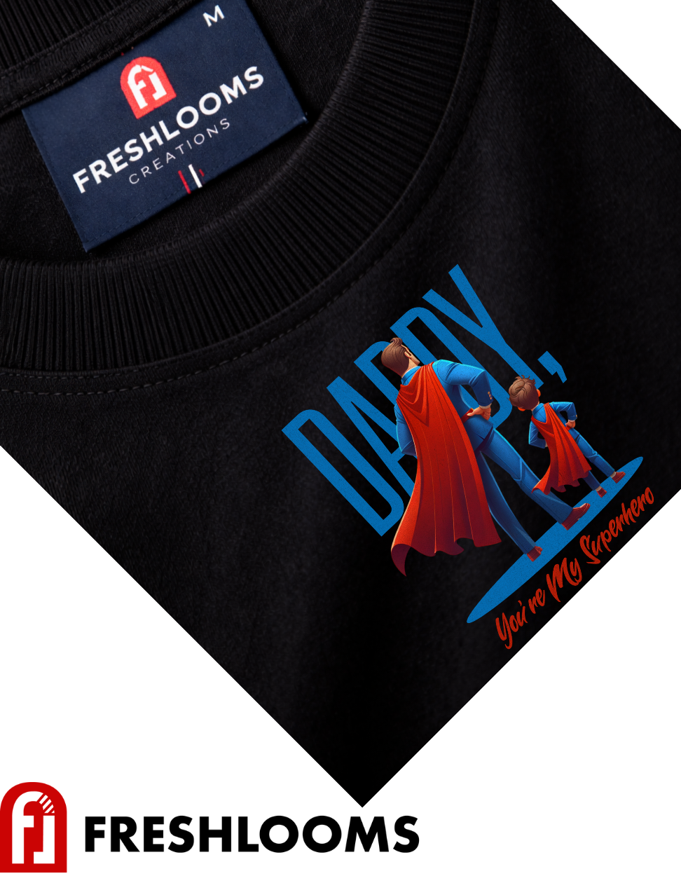 Daddy Superhero Oversized T-Shirt – Premium Black Streetwear Tee