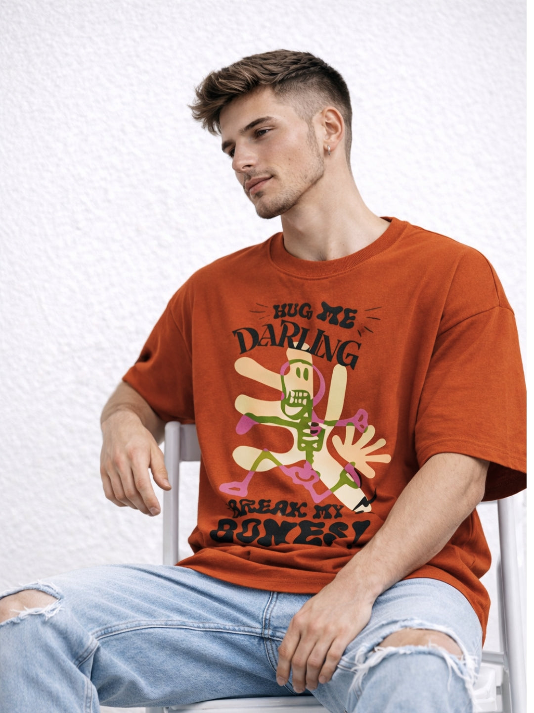 Hug Me Darling Oversized T-Shirt | Premium Streetwear Tee – Freshlooms Creations