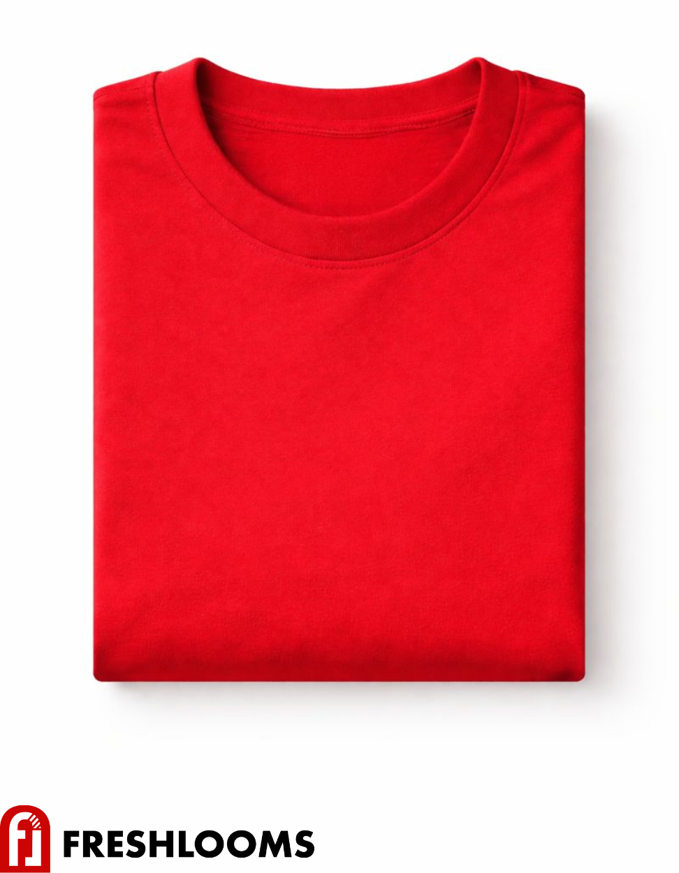 Freshlooms Classic Red Regular-Fit T-Shirt | Premium Cotton | Everyday Essential