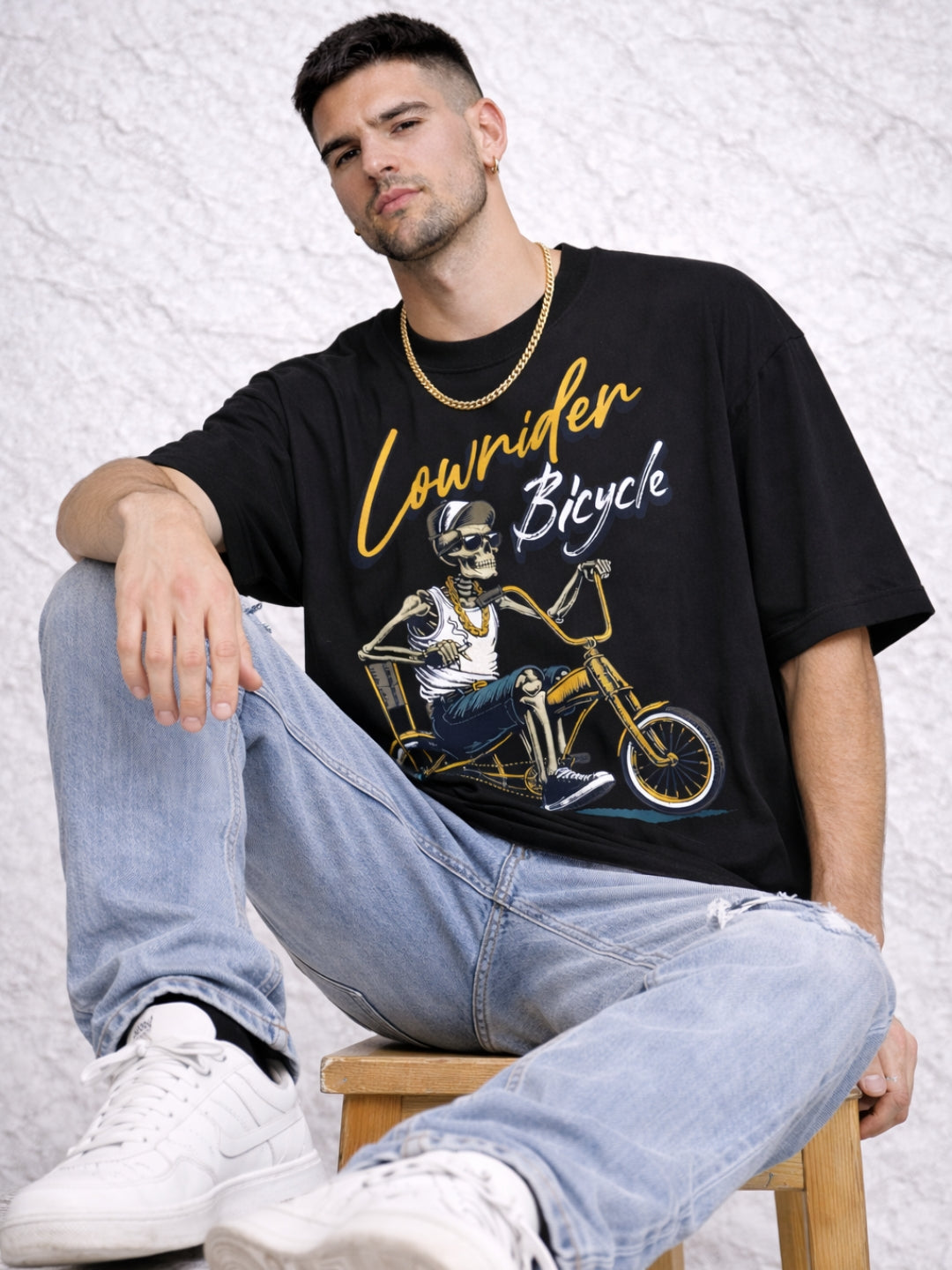 Lowrider Bicycle Oversized Premium T-Shirt | Freshlooms Creations