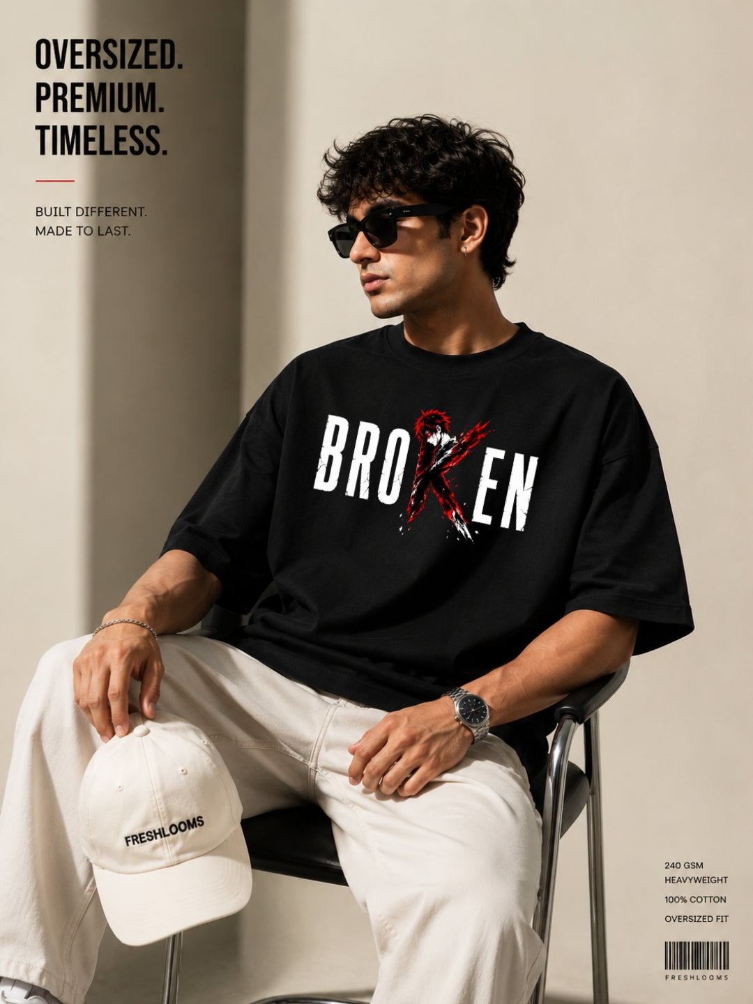 BROKEN. BUT NEVER DEFEATED.  A statement piece designed for those who wear confidence, not trends.