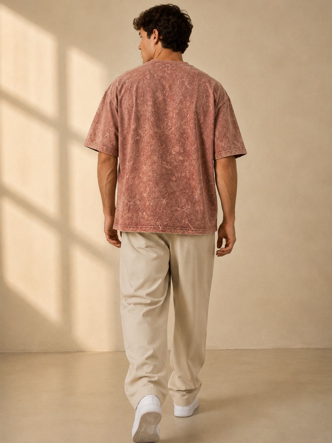 Freshlooms “PAIN” Oversized Acid Wash T-Shirt – Vintage Rose