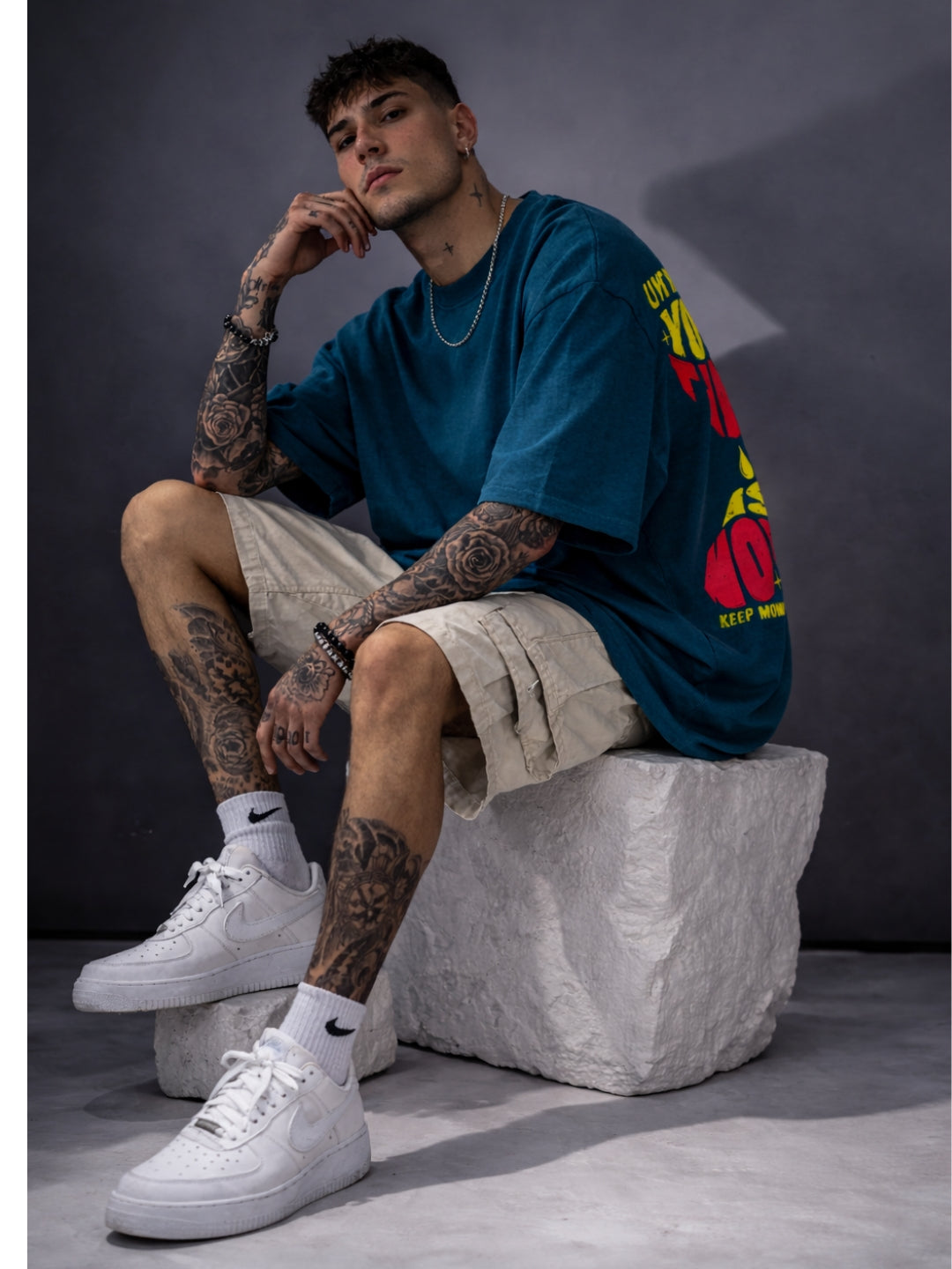 Freshlooms Your Time Is Now Oversized T-Shirt | 240 GSM Premium Cotton | STREETWEAR