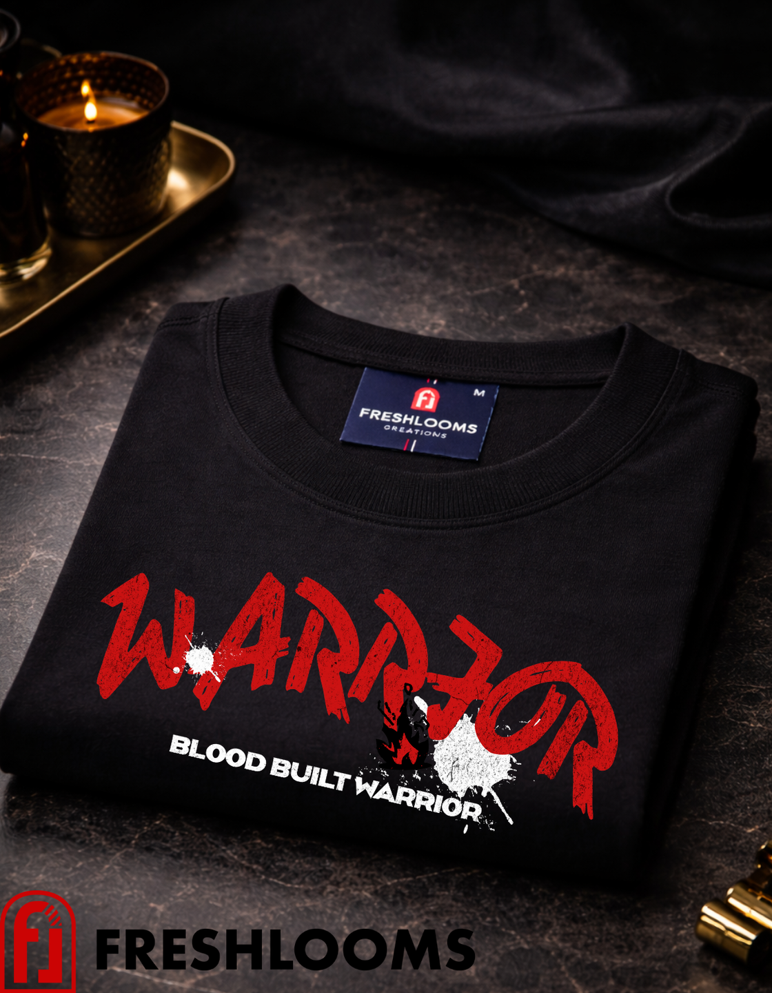 Men’s Warrior Oversized T-Shirt 240 GSM | Premium 100% Cotton Gym & Streetwear Tee