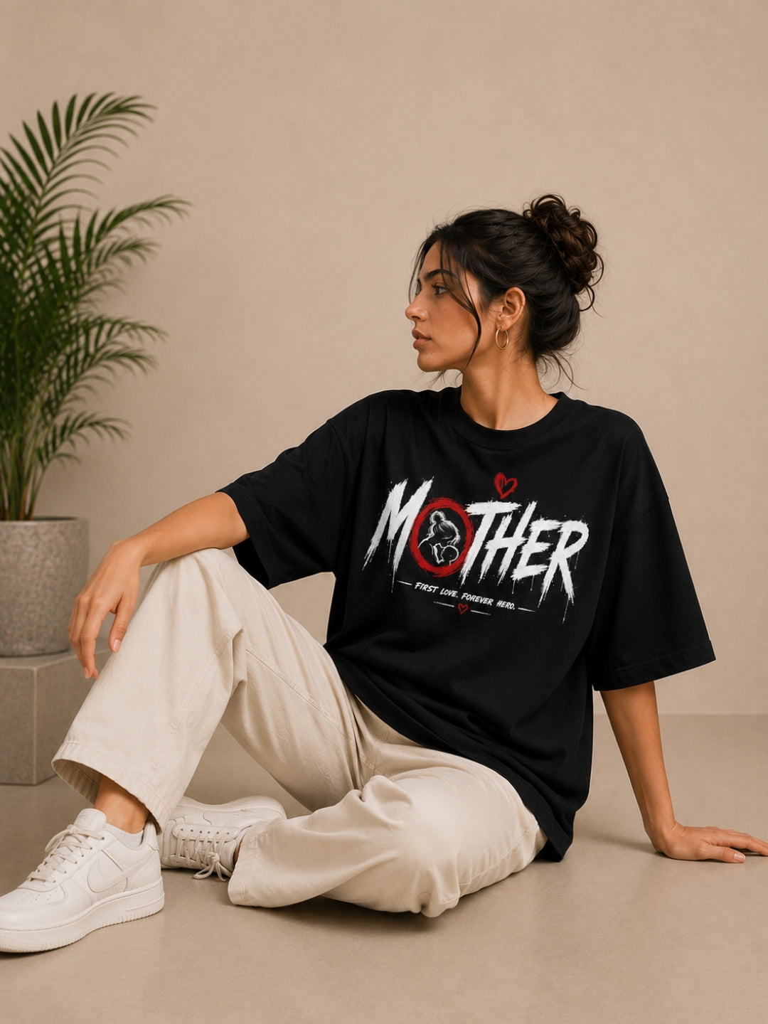 Mother Oversized Graphic T-Shirt | 240 GSM Heavy Cotton | FRESHLOOMS