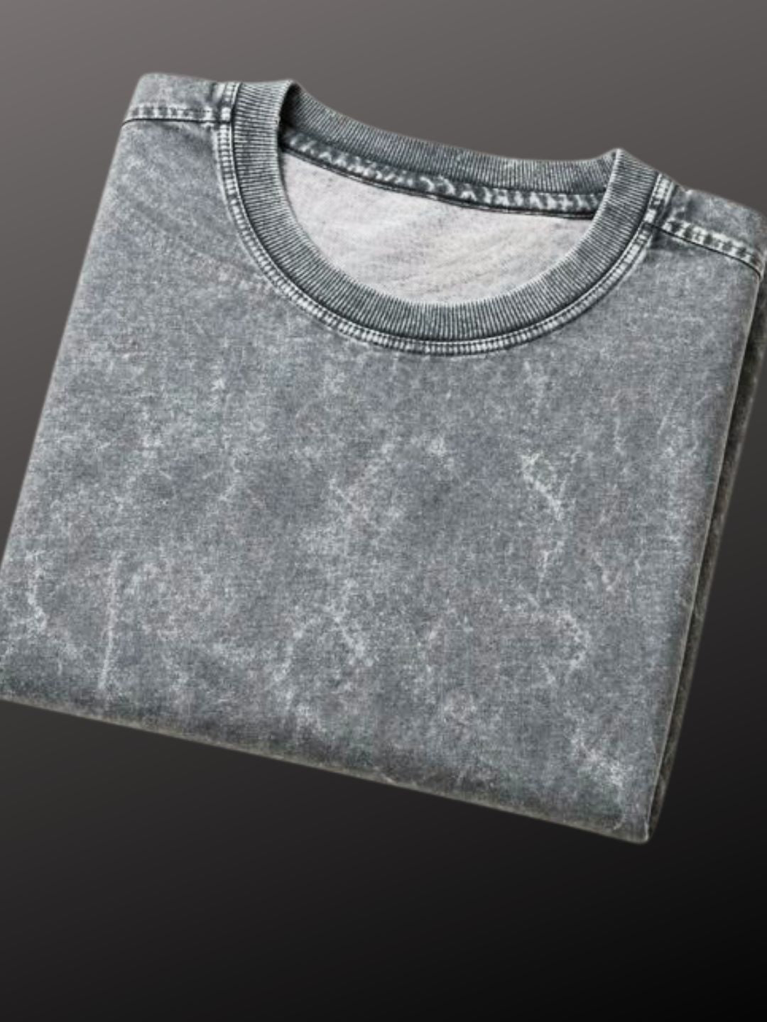 Freshlooms Oversized StoneWash T-Shirt – 240 GSM Premium Cotton | Vintage Grey Streetwear Fit