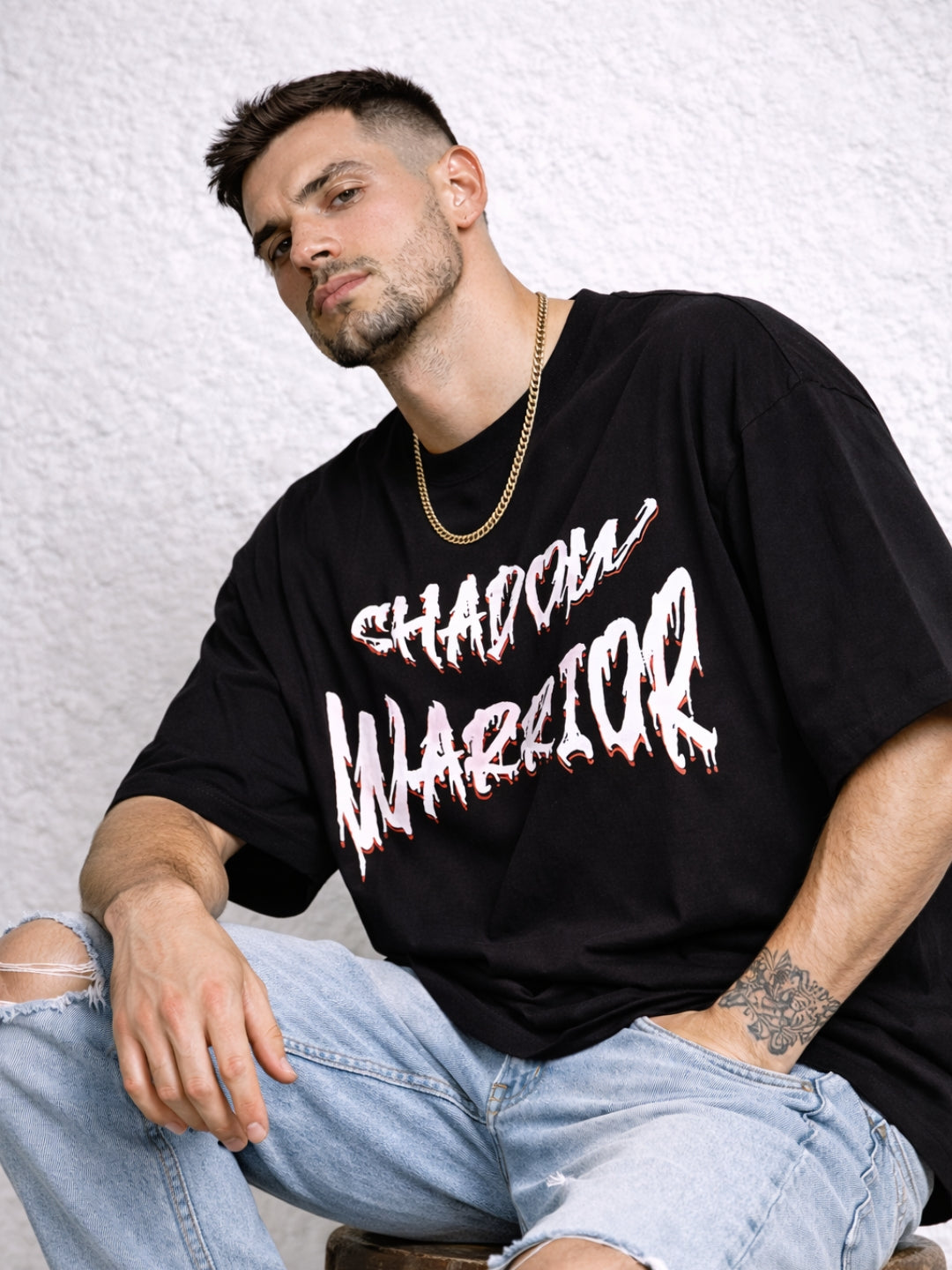 Freshlooms Shadow Maverick Oversized T-Shirt for Men | 240 GSM Premium Cotton