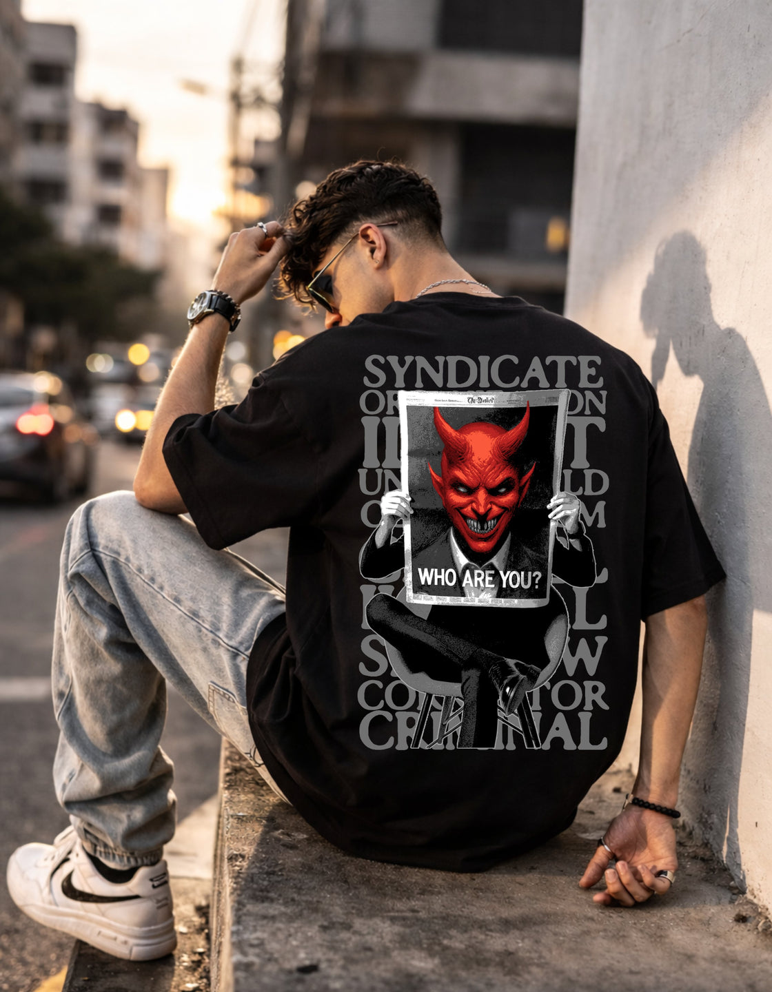 Syndicate WHO ARE YOU? Oversized Premium T-Shirt – Dark Syndicate Edition
