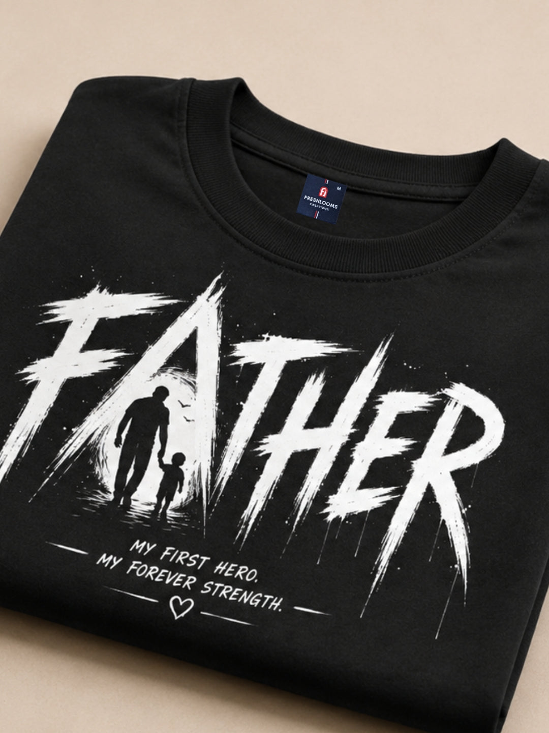 Father Oversized Graphic T-Shirt | Premium 240 GSM Cotton | Freshlooms