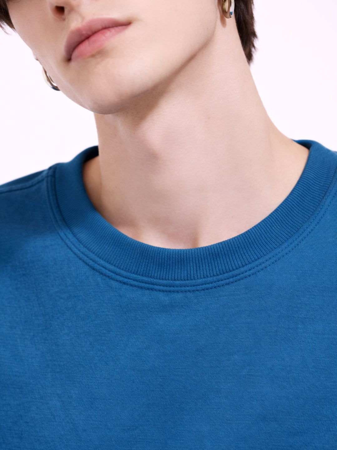 GHOST Mode Oversized T-Shirt – Azure Blue Luxury Streetwear Tee