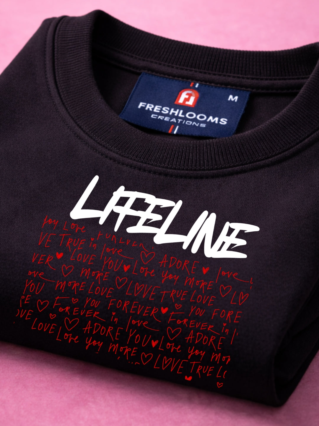 Freshlooms Lifeline Graphic Oversized T-Shirt – 240 GSM Premium Cotton Streetwear